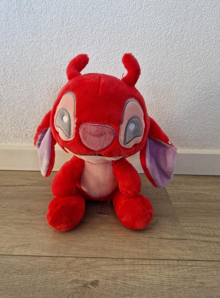 Lilo & stitch knuffel plush disney leroy rood pluche, Ophalen of Verzenden, Overige figuren, Zo goed als nieuw, Overige typen
