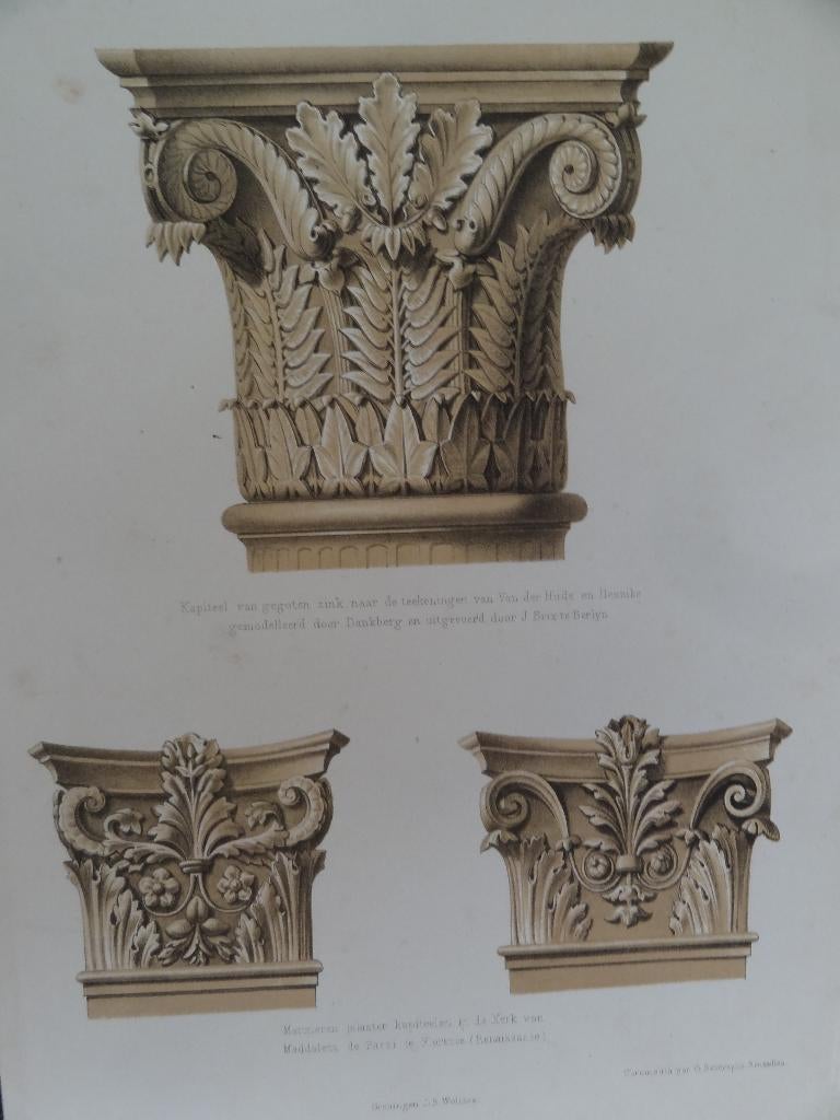 Lithos Pilaster kapitelen en versiering G. Severeyns Brussel, Verzenden