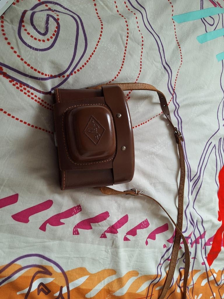 Vintage Agfa Click-II camera met lederen tas, Ophalen, Gebruikt, Compact, Overige Merken