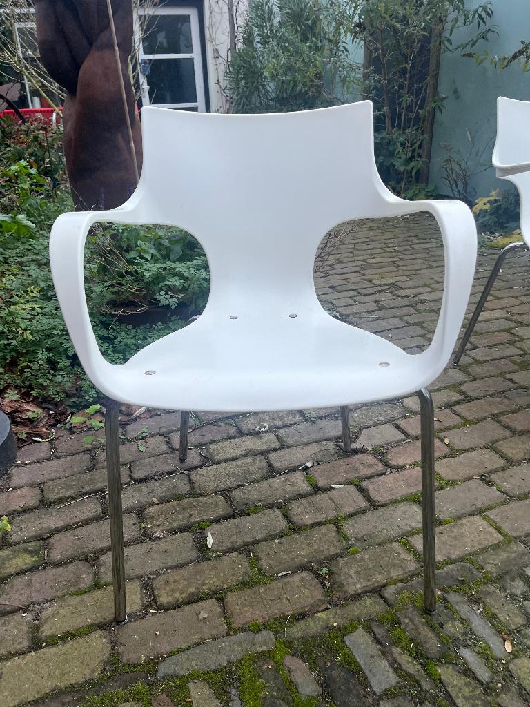 3x Jim DWDD stoelen Acta, Huis en Inrichting, Stoelen, Ophalen, Drie, Wit, Modern Industrieel