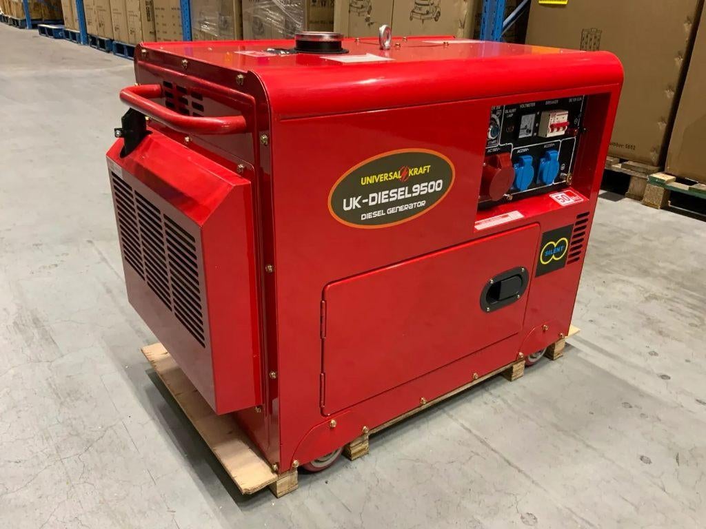 NIEUW!! Generator / Aggregaat  Universal Kraft UKDiesel 9500, Ophalen, Dieselolie, Geluidgedempt, Nieuw