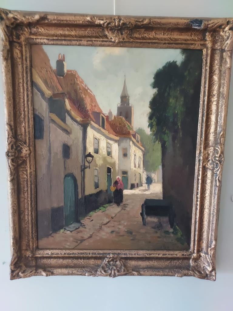 leuk schilderij (Haagse school) van Cornelis de Bruyn, Ophalen of Verzenden, Gebruikt