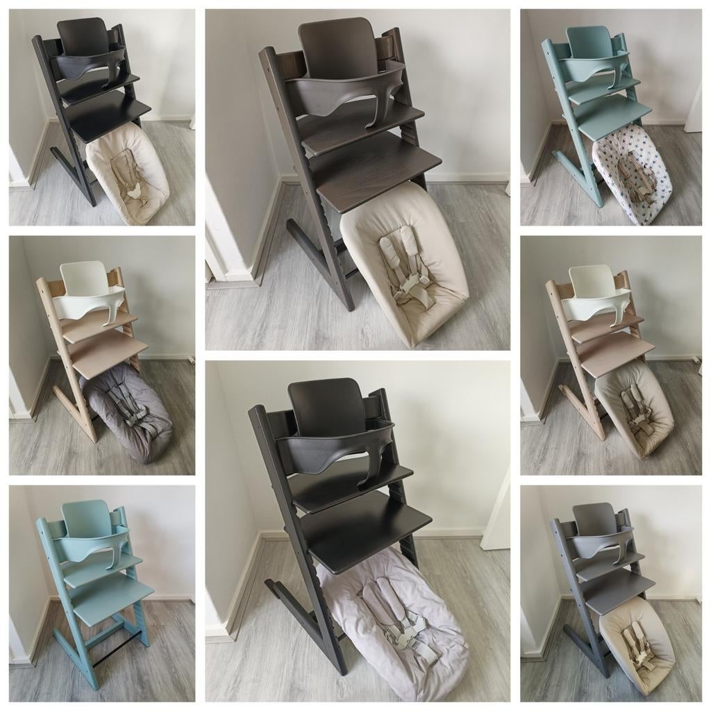 DIVERSE STOKKE TRIPP TRAPP complete sets: babyset,newbornset, Kinderen en Baby's, Kinderstoelen, Ophalen of Verzenden, Zo goed als nieuw
