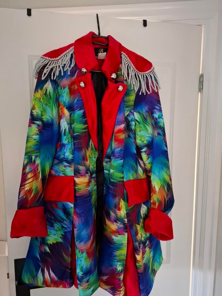 Carnavalsjas Dames Maat 46, Carnaval, Maat 46/48 (XL) of groter, Ophalen of Verzenden, Kleding