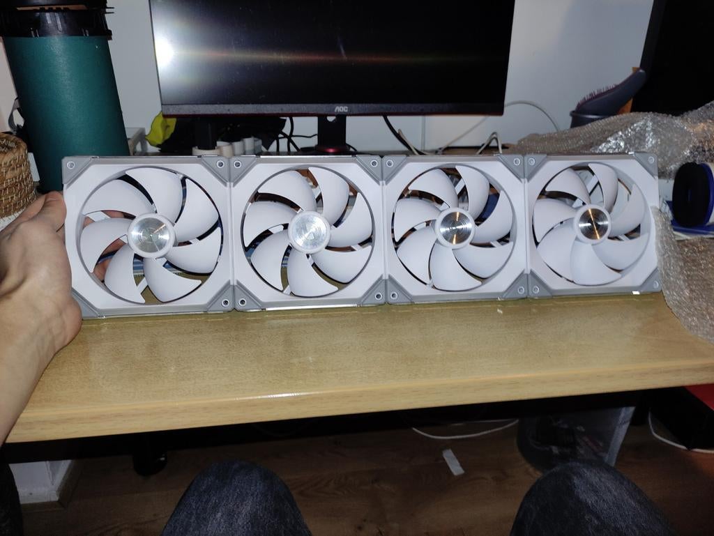 Lian Li UNI Fan SL140 RGB - Wit 4x, Computers en Software, Ophalen, Gebruikt