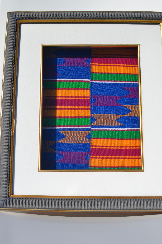 Textielkunst Kente geweven stof made in Ghana African Art, Ophalen of Verzenden