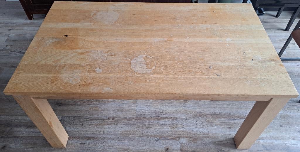 Eettafel 160 x90 cm, Huis en Inrichting, Tafels | Eettafels, Ophalen, Gebruikt, 50 tot 100 cm, 150 tot 200 cm