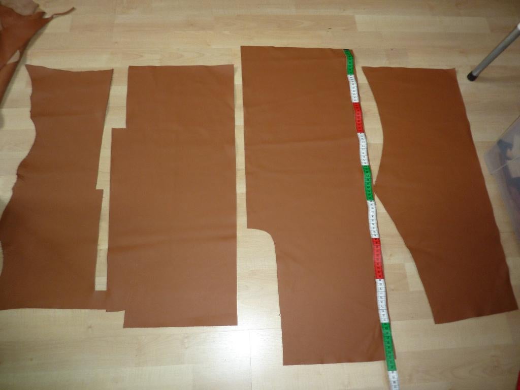 Lichtbruin A kwaliteit dun echt leer rundleer, Hobby en Vrije tijd, Stoffen en Lappen, Bruin, Leer of Kunstleer, Nieuw, Ophalen of Verzenden