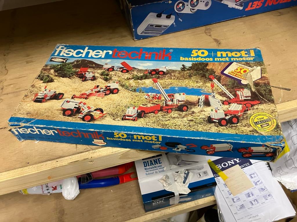 Fischertechnik Basisdoos met Motor - Vintage Constructie Spe, Ophalen of Verzenden, Zo goed als nieuw, Complete set