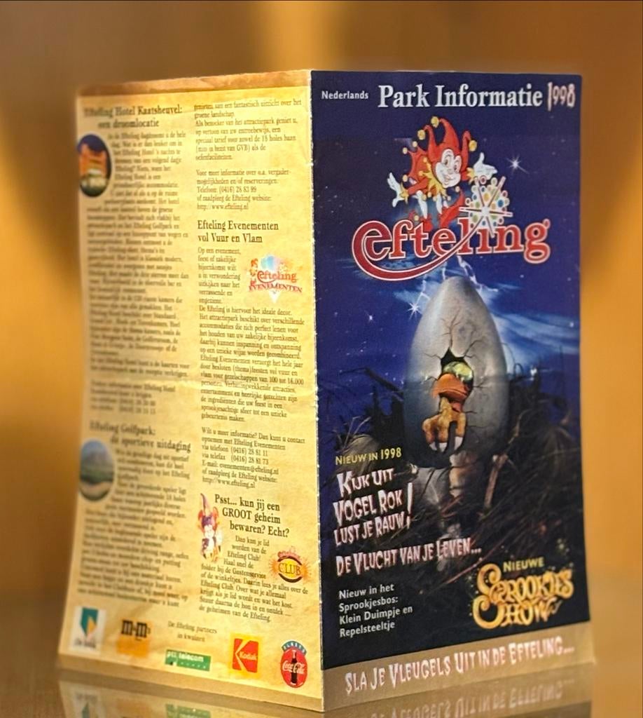 Efteling Informatie Folder 1998 - Vogelrok Introductie, Verzamelen, Ophalen, Gebruikt, Overige typen