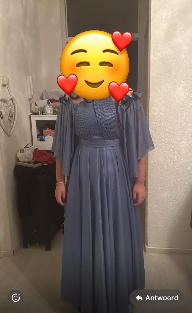 Meisjes feest jurk 15 y 170 bruidsmeisjes, Galajurk, Blauw, Ophalen of Verzenden, Zo goed als nieuw