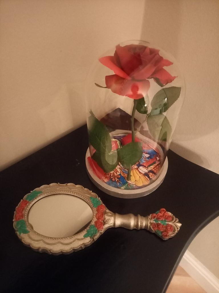 Belle en het Beest Roos & Spiegel Set, Ophalen, Zo goed als nieuw