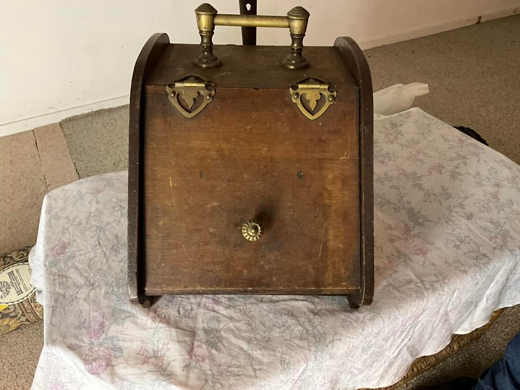 Antieke kolenbak met ijzeren binnenbak, Antiek en Kunst, Antiek | Woonaccessoires, Ophalen