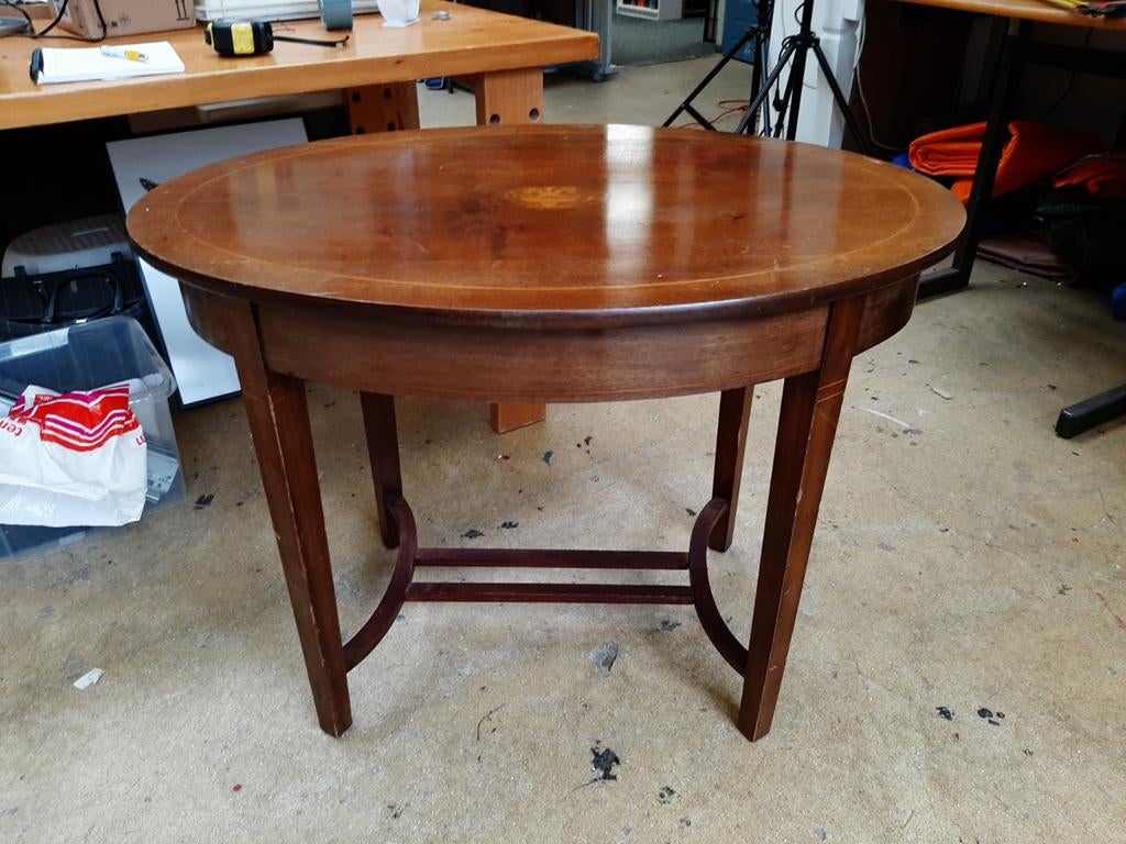 Art Deco Ovalen Tafeltje - 90x63x65 cm, Huis en Inrichting, Tafels | Bijzettafels, Ophalen, Gebruikt, 75 cm of meer, Art Deco