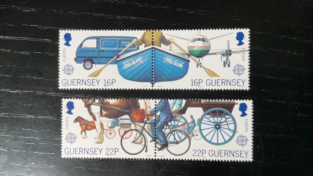 Guernsey Mi. 417/420 in stroken van 2 postfris, Verzenden, Postfris