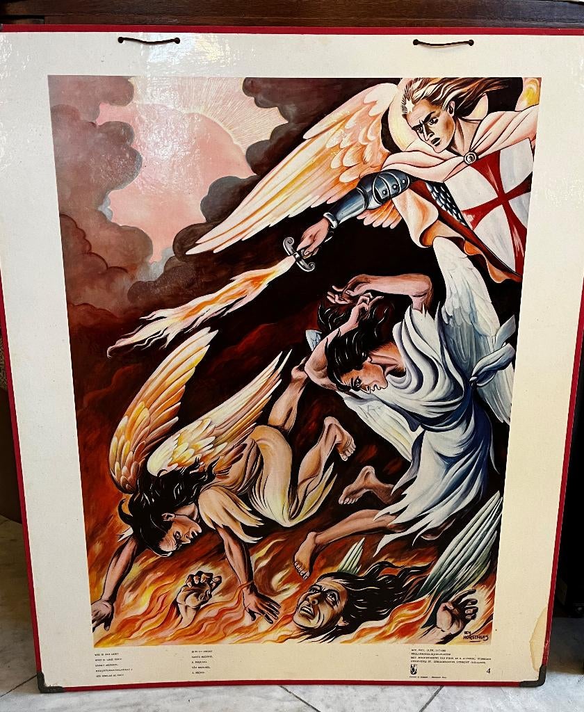 Schoolplaat nr.4 : Val der engelen, Antiek en Kunst, Ophalen, Overige thema's