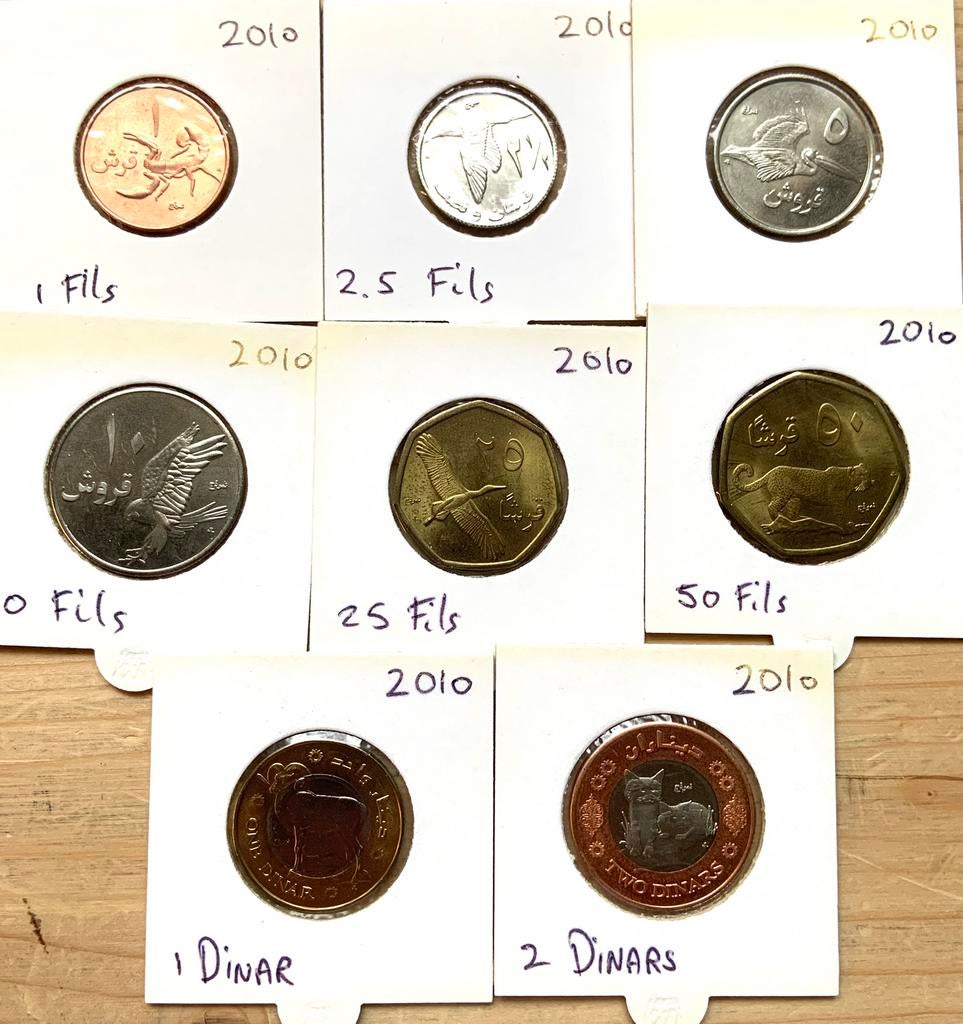 Palestina 1 Fil t/m 2 Dinars 2010 | UNC 8 verschillende, Ophalen of Verzenden, Midden-Oosten