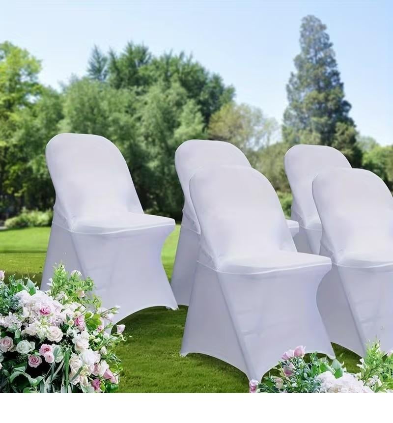 Witte stoelhoezen, Wit, Nieuw, Ophalen of Verzenden, Stof