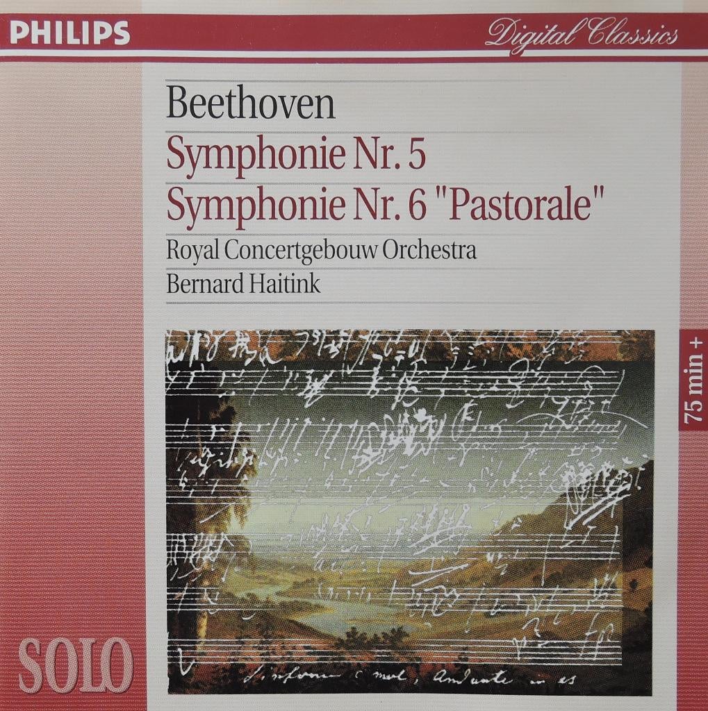 Beethoven 5 & 6- Concertgebouworkest / Haitink- PHILIPS- DDD, Cd's en Dvd's, Cd's | Klassiek, Ophalen of Verzenden, Classicisme