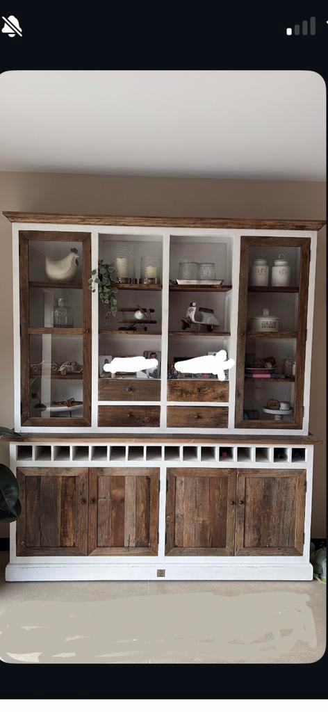 Riviera maison wandkast, Ophalen, 100 tot 150 cm, 200 cm of meer, Zo goed als nieuw