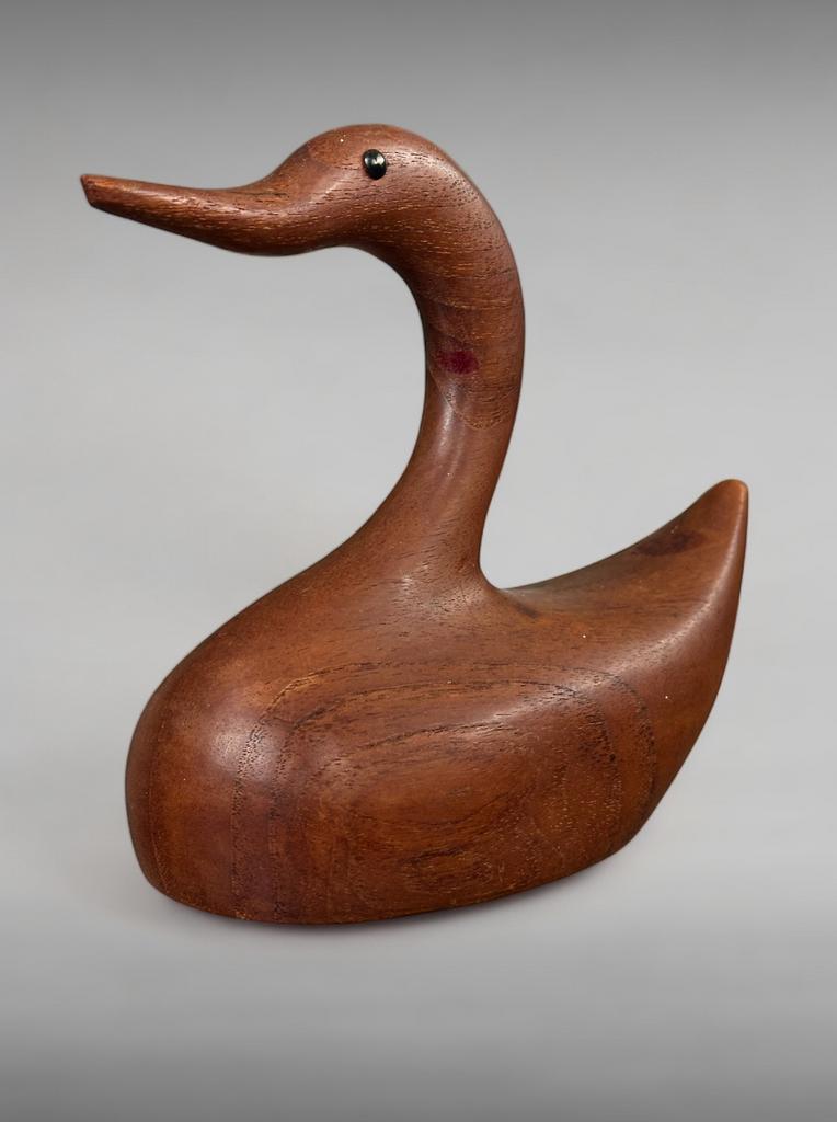 Teakhouten Gans Vogel - Noors Design Decoratie genuine teak, Ophalen of Verzenden, Zo goed als nieuw, Dier