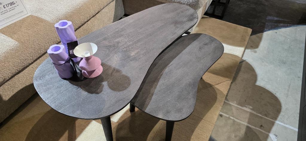 Organische Salontafel set van 2 stuks – Zwart, 100 tot 150 cm, Bornsestraat 31, Jarameubeloutlet@hotmail.com, Nieuw