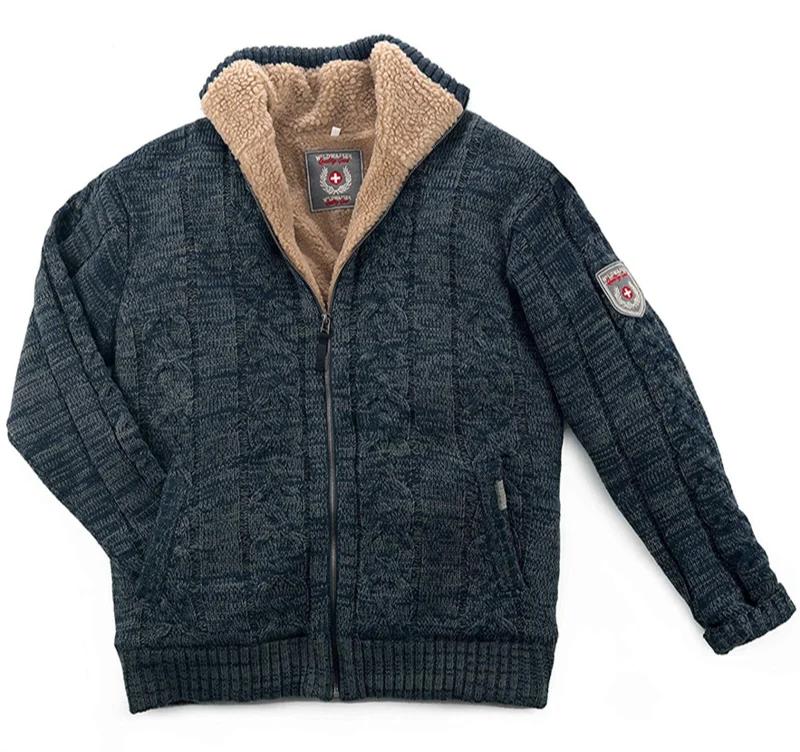 Noors Vest Terratrend, gebreid vest met teddy voering bl/gr, Outdoorsportshop, Terrax, Nieuw, Overige maten