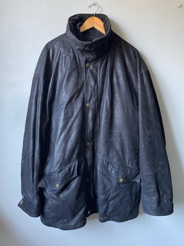 Gant Heren Jas - Double Decker Leather Jacket - Maat XL, Maat 56/58 (XL), Ophalen of Verzenden, Gedragen, GANT