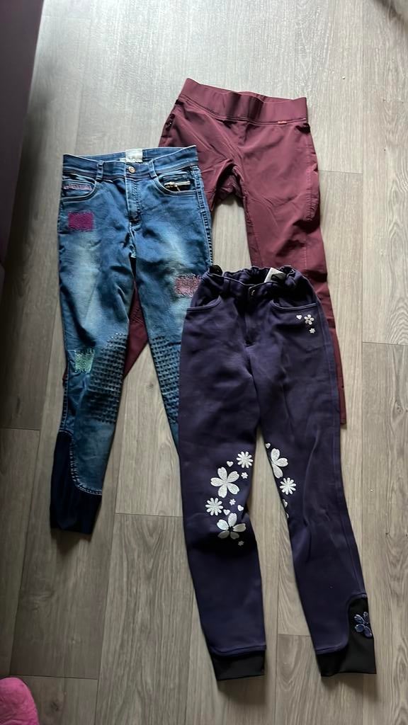 3x rijbroek maat 152, Ophalen, Gebruikt, Kinderen, Dressuur