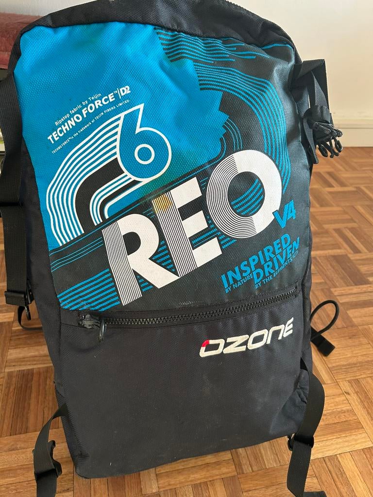 Ozone reo v4 6 m2 met bar, Watersport en Boten, Kitesurfen, Geen board, Ophalen, Gebruikt, 6 m²