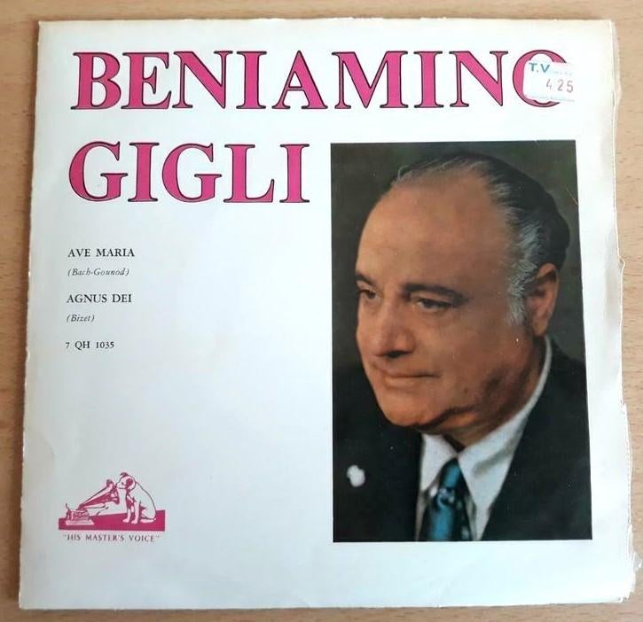 BENIAMINO GIGLI - AVE MARIA/AGNES DEI - Opname 1936, Gebruikt, Klassiek, 7 inch, Single