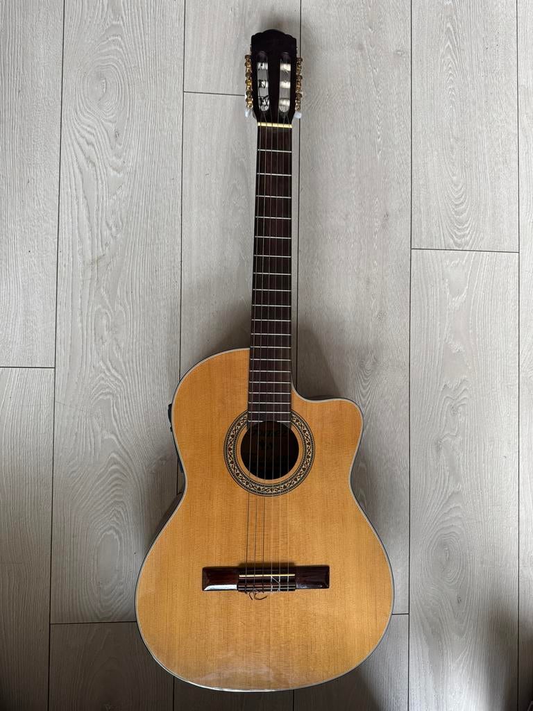Mooie Spaanse gitaar met element, Ophalen of Verzenden, Zo goed als nieuw, Klassieke of Spaanse gitaar, Met (piezo-)element