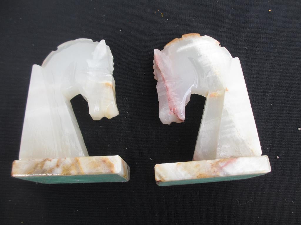 Onyx vintage paarden boekensteunen, Antiek en Kunst, Ophalen of Verzenden