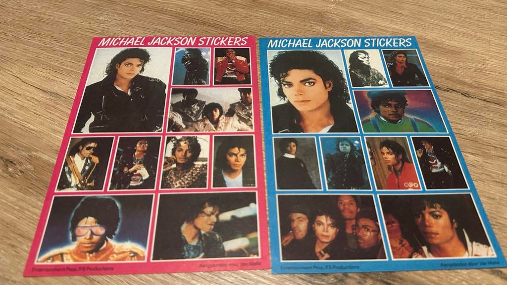 Michael Jackson Stickers - Vintage!, Ophalen of Verzenden, Gebruikt, Film, Tv of Omroep