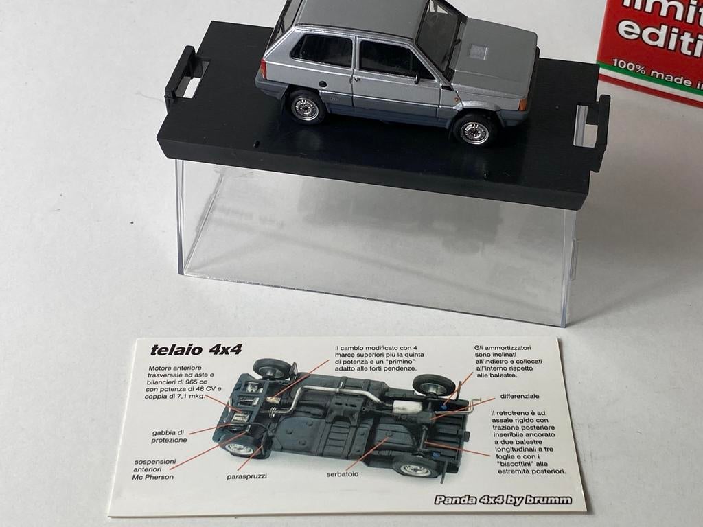 1:43 FIAT PANDA 4x4 steyr/puch-met inlay van de techniek, Hobby en Vrije tijd, Modelauto's | 1:43, Ophalen of Verzenden, Nieuw