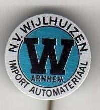 Speldje NV WIJLHUIZEN IMPORT AUTOMATERIALEN ARNHEM (A1), Verzamelen, Ophalen of Verzenden, Gebruikt, Overige onderwerpen