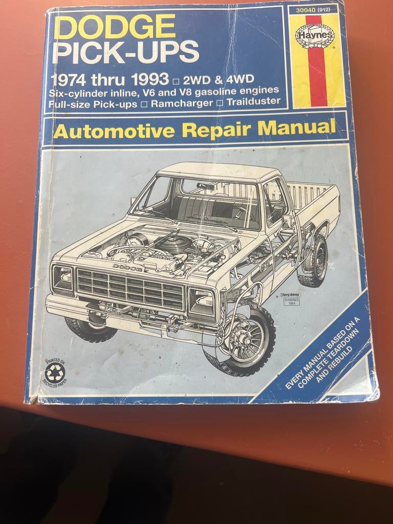 Dodge Reparatiehandleiding 1974-1993, Ophalen of Verzenden, Gelezen