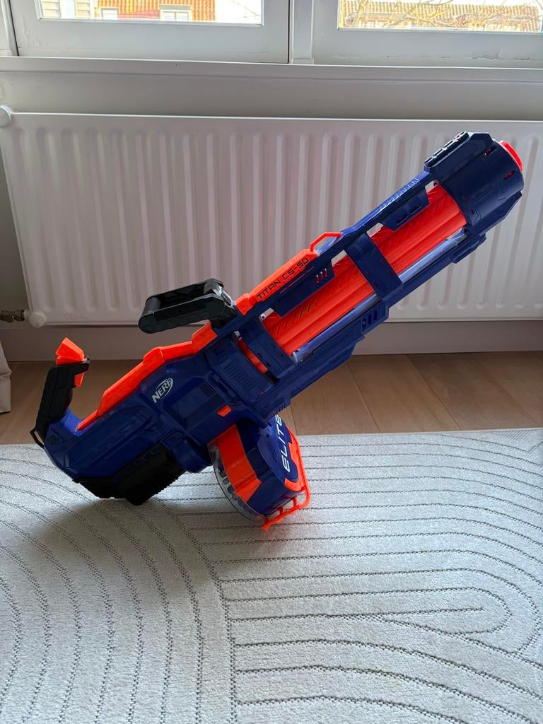 Nerf Titan CS-50 Gatling Gun – compleet met alle pijltjes, Kinderen en Baby's, Speelgoed | Buiten | Actiespeelgoed, Ophalen of Verzenden