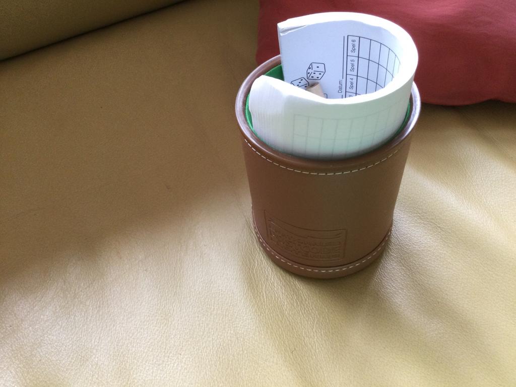 Spel met dobbelstenen en beker, etc  Jathzee, Diversen, Ophalen of Verzenden