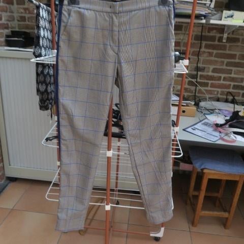 Broek nieuw ruit grijsblauw elast. band Mason's mt 38 (it42), Kleding | Dames, Maat 38/40 (M), Blauw, Nieuw, Ophalen of Verzenden