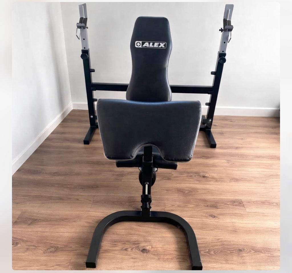 Halterbank alex, Sport en Fitness, Fitnessmaterialen, Ophalen, J, Borst, Zo goed als nieuw