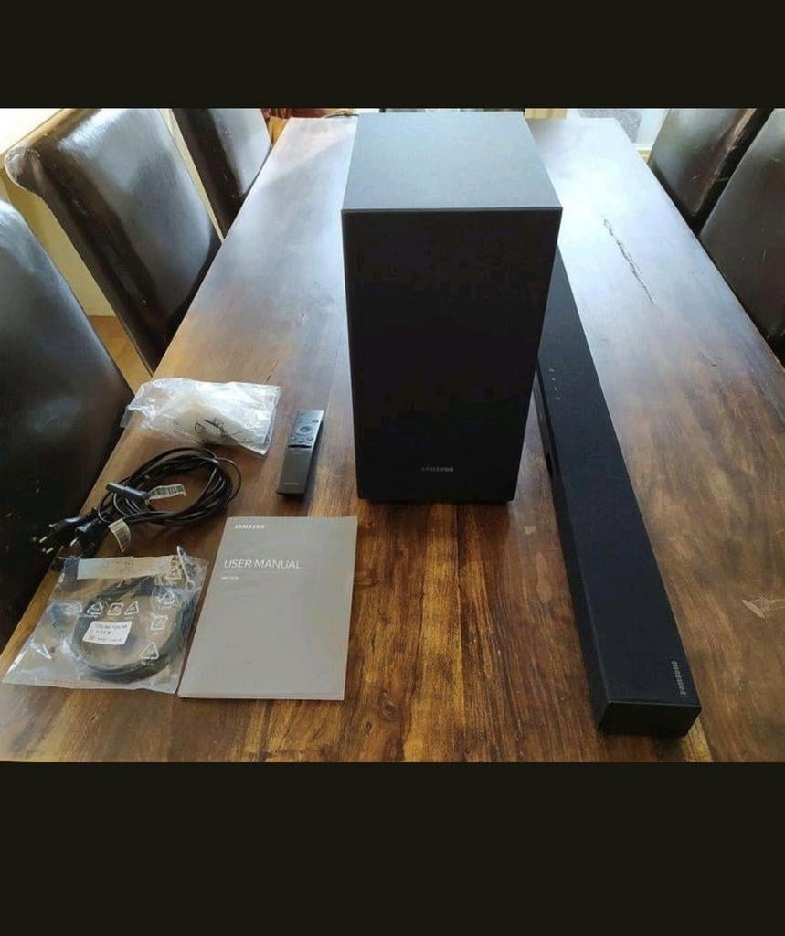 Samsung Soundbar HW-T420/XN met subwoofer, Ophalen, Bluetooth, Zo goed als nieuw