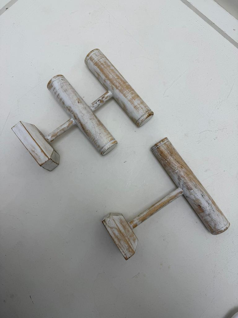 Houten armbandhouders - 4 stuks, Ophalen of Verzenden, Gebruikt, Wit, Hout