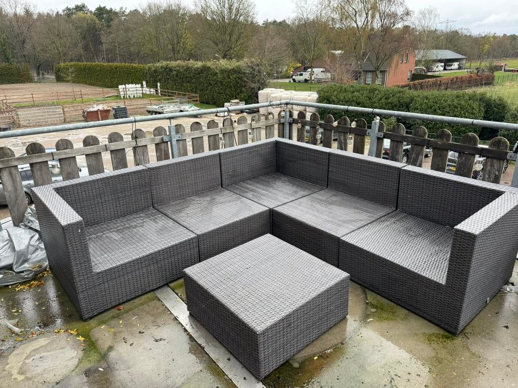 Loungeset goede staat, Ophalen of Verzenden, Gebruikt, 5 zitplaatsen