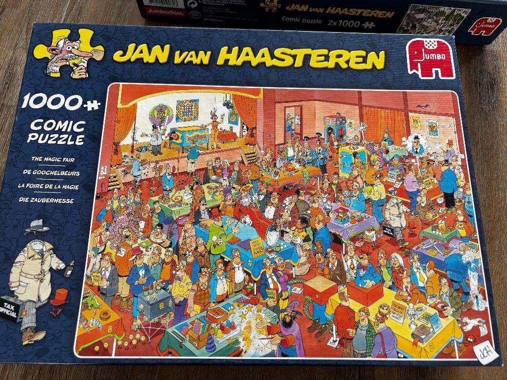 JAN VAN HAASTEREN DE GOOCHELBEURS 1000 STUKJES, Ophalen, 500 t/m 1500 stukjes, Zo goed als nieuw, Legpuzzel
