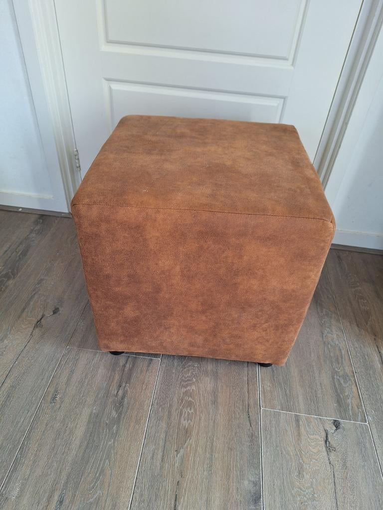 Hocker cognackleur, Ophalen, Zo goed als nieuw, Vierkant