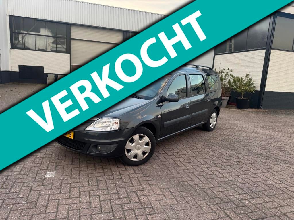 Dacia Logan MCV 1.6-16V Lauréate 7p.Zitter Airco, Stof, Gebruikt, 7 stoelen, Origineel Nederlands