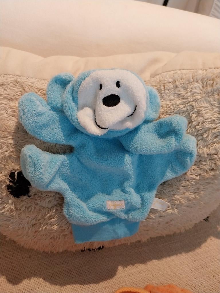 Difrax aap blauw handpop, Overige merken, Overige karakters, Blauw, Nieuw