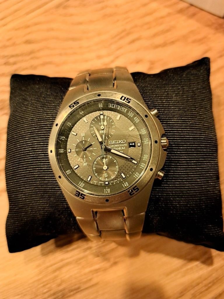 Seiko Titanium Analoog Quartz Horloge - Cal. 7T92, Sieraden, Tassen en Uiterlijk, Horloges | Heren, Gebruikt, Polshorloge, Overige materialen