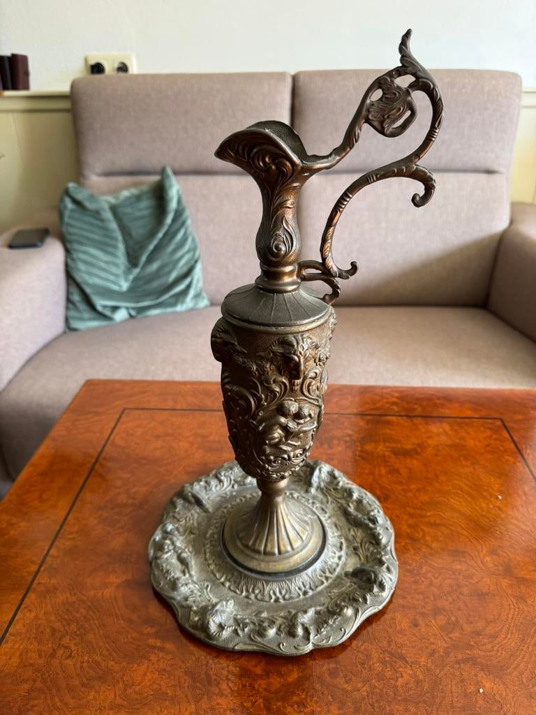 Antieke vaas of kandelaar, Ophalen of Verzenden, Koper of Brons